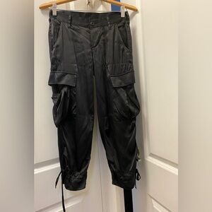 Joie 100% SILK Black Cargo Pants